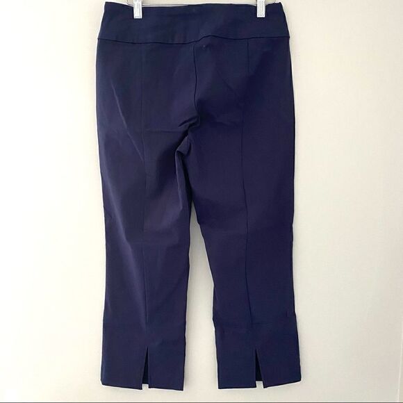 Martha Steward navy Ponte pullover slits sz 8 - Picture 4 of 6